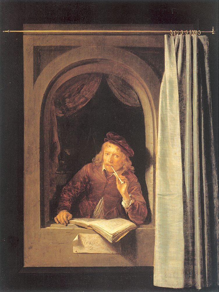 Painter with Pipe and Book