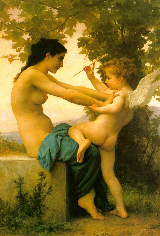 Young Girl Defending Herself against Eros