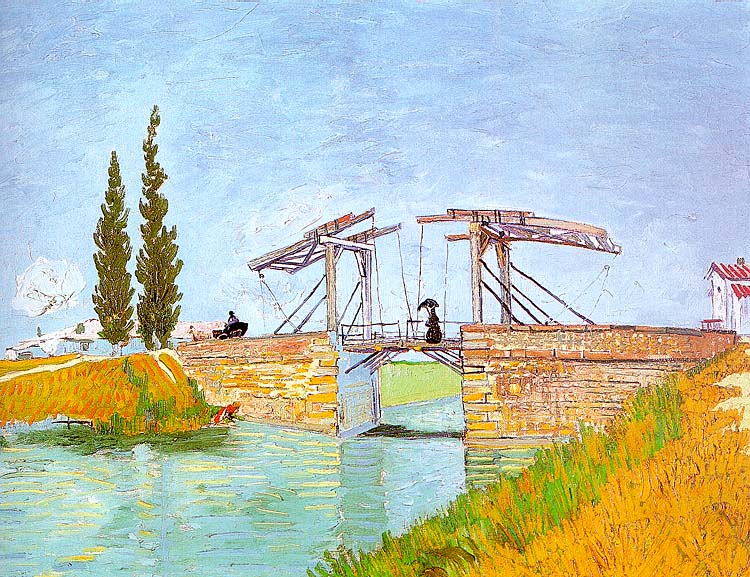 Drawbridge with a Lady with a Parasol