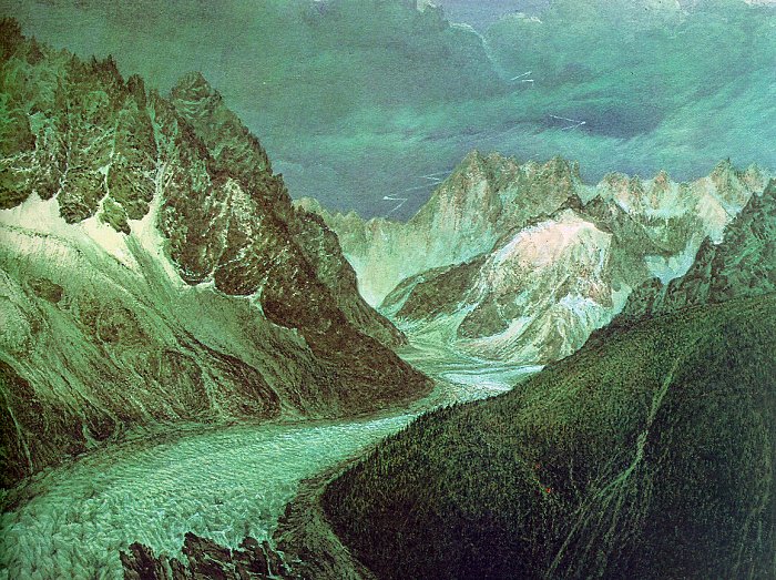 The Mer de Glace Glacier