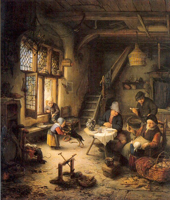 Peasant Family in an Interior