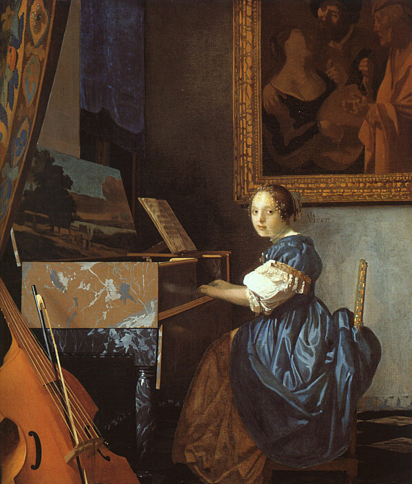 Young Woman Seated at a Virginal