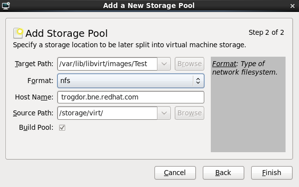 Storage pool details