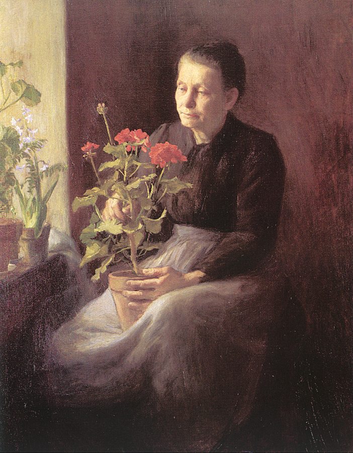 Woman with Geraniums